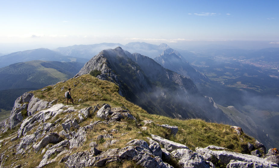 Top of the Anboto Mountain in Urkiola