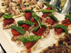 Pintxo mit Paprika, Baskische Kochkunst Pintxo mit Paprika, Baskische Kochkunst, Baskische Gastronomie