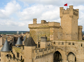 Olite, der Königliche Palast, Baskenland, Spanien